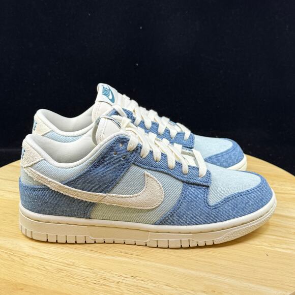 Nike Dunk Low Smokey Blue Denim IH5073-006 Womens New Size 6 Sneakers - Picture 4 of 10